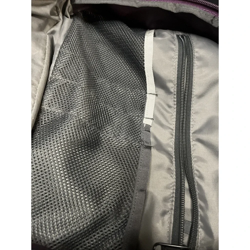 The North Face Backpack Jester Boysenberry Purple Pockets School Laptop Yellow